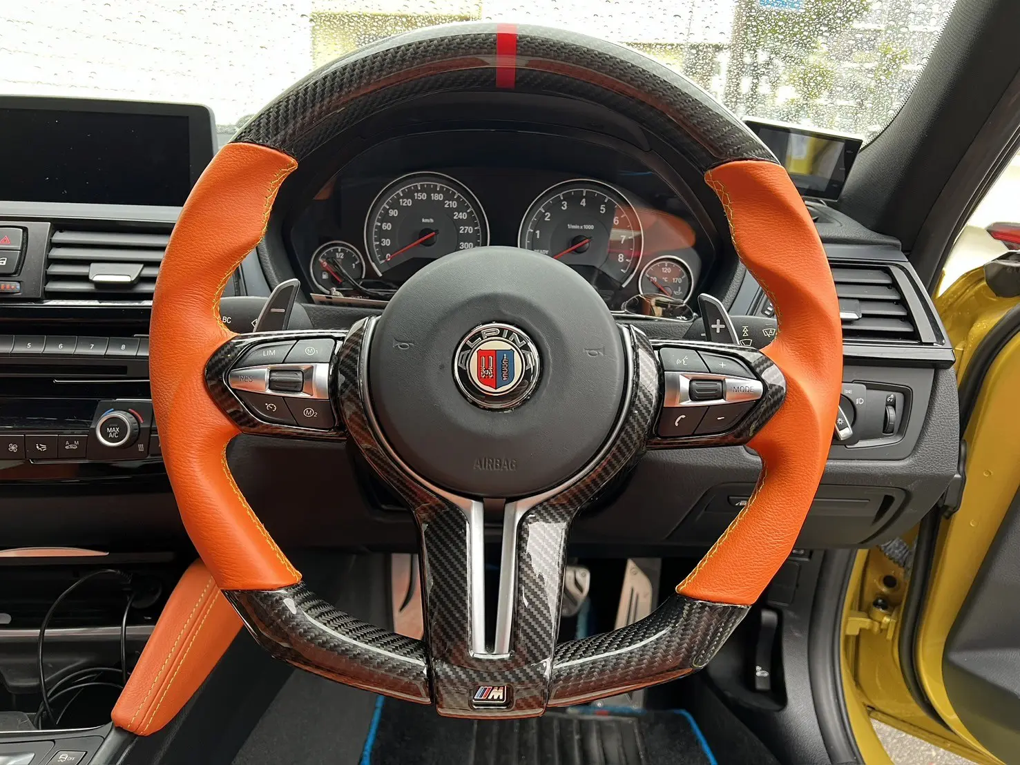 本革張り替え ナッパレザー ステアリング 社外パドルシフト Cクラス SLKクラス メルセデスベンツ W203 R171 NARDI(ナルディ)⁄社外ステアリング本革張替え⁄ステアリング本革張替え