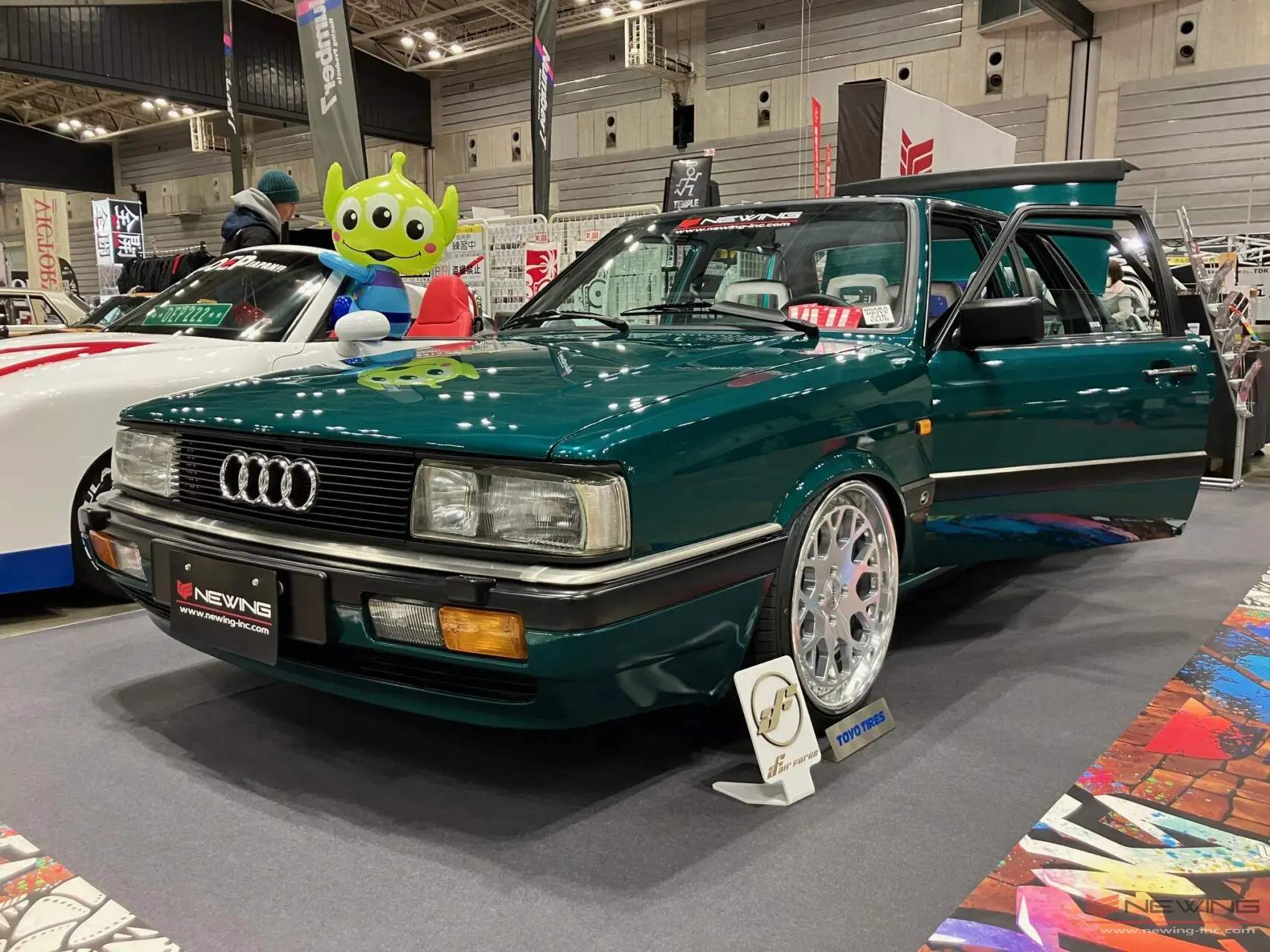 NEWING STOCK CARにデモカーのAUDI 90登場！良縁に恵まれますように