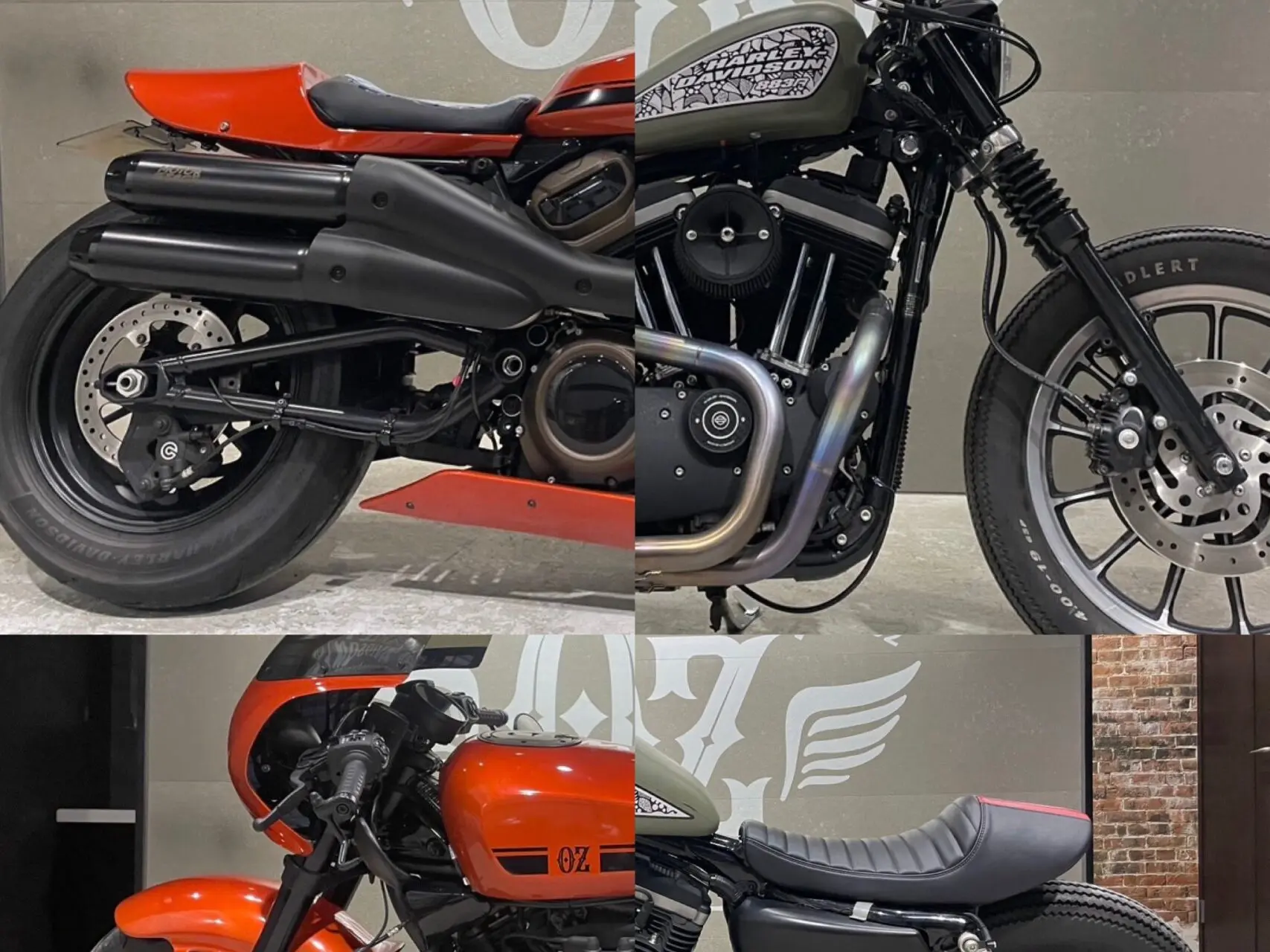 OZbyNEWING もう1台のSALESは、XL883Rキャブ車で仕上げたクラッシック OZbyNEWING もう1台のSALESは、XL883Rキャブ車で仕上げたクラッシック