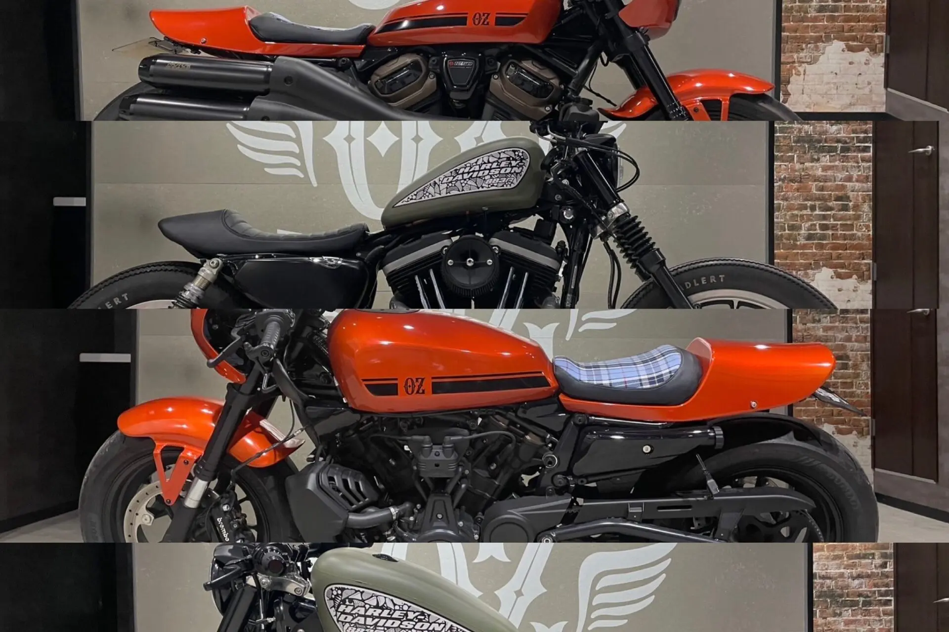 OZbyNEWING もう1台のSALESは、XL883Rキャブ車で仕上げたクラッシック